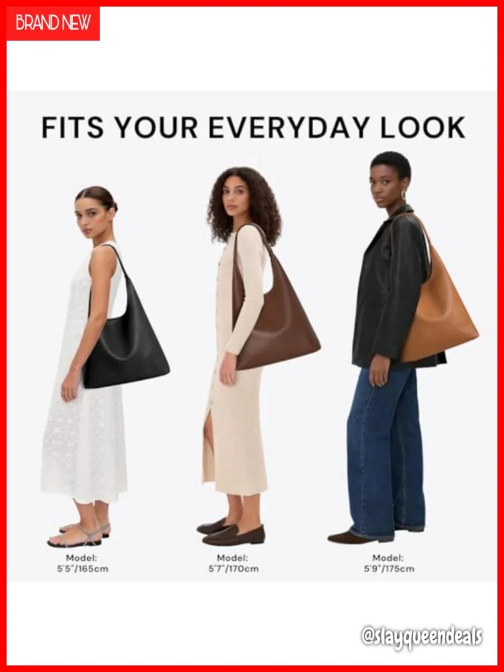 Large Slouchy Hobo Bag Women Vegan Leather Shoulder Purse Fits 13.6-Inch Laptop